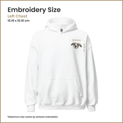 Gepersonaliseerde Huisdier Foto Hoodie - Full Color Geborduurd