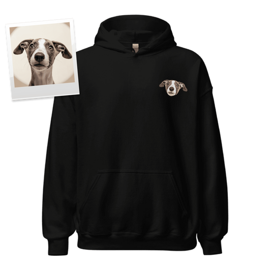 Gepersonaliseerde Huisdier Foto Hoodie - Full Color Geborduurd
