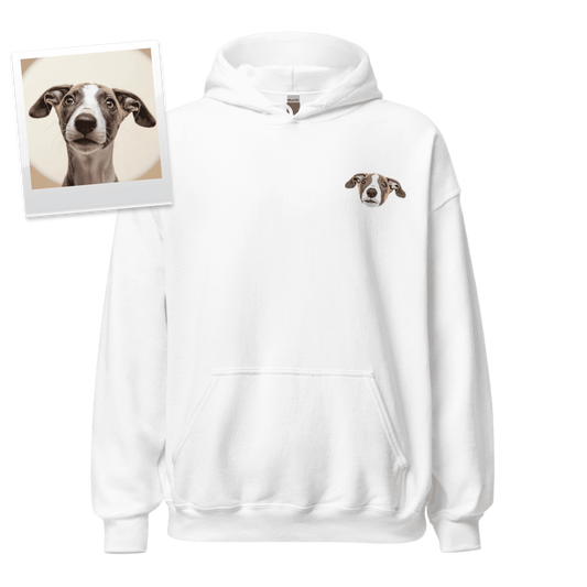 Gepersonaliseerde Huisdier Foto Hoodie - Full Color Geborduurd
